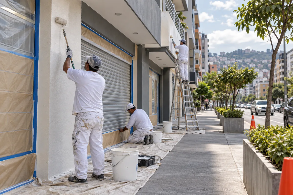 Imagen de referencia de pintura profesional en casa e interior residencial para servicio en Zona 7