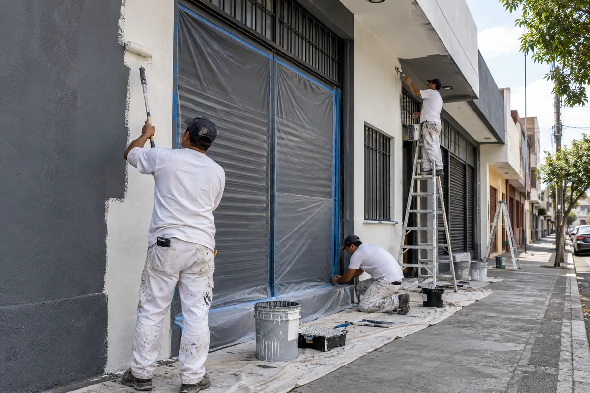 Imagen de referencia de pintura profesional en casa e interior residencial para servicio en Zona 8