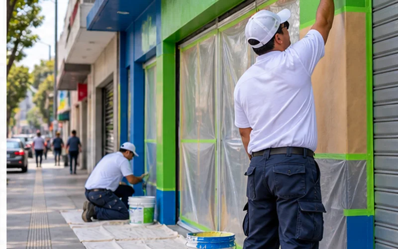 Imagen de referencia de pintura de negocios y locales comerciales para Calzada Raúl Aguilar Batres: local comercial y fachada de negocio