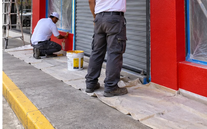 Imagen de referencia de pintura de negocios y locales comerciales para San Miguel Petapa: local comercial y fachada de negocio