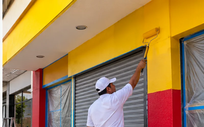 Imagen de referencia de pintura de negocios y locales comerciales para San Pedro Sacatepéquez: local comercial y fachada de negocio