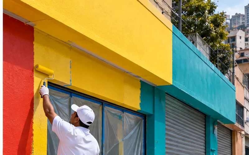 Imagen de referencia de pintura de negocios y locales comerciales para Zona 1: local comercial y fachada de negocio