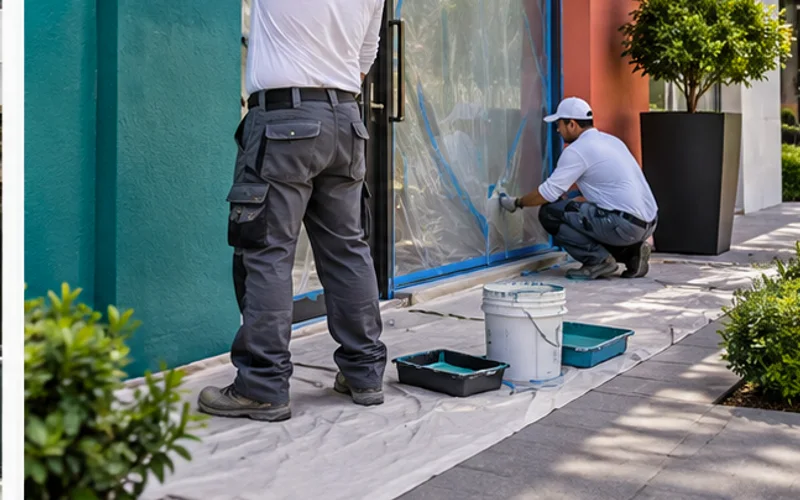 Imagen de referencia de pintura de negocios y locales comerciales para Zona 10: local comercial y fachada de negocio