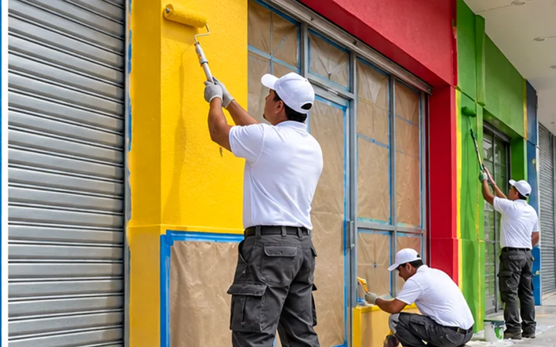 Imagen de referencia de pintura de negocios y locales comerciales para Zona 11: local comercial y fachada de negocio