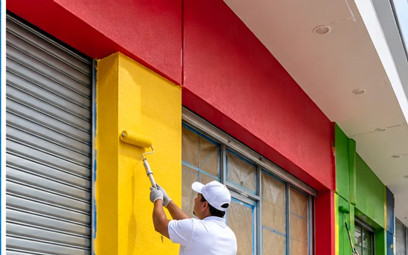 Imagen de referencia de pintura de negocios y locales comerciales para Zona 12: local comercial y fachada de negocio