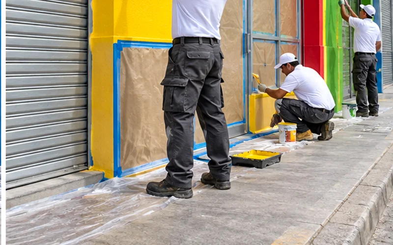 Imagen de referencia de pintura de negocios y locales comerciales para Zona 13: local comercial y fachada de negocio