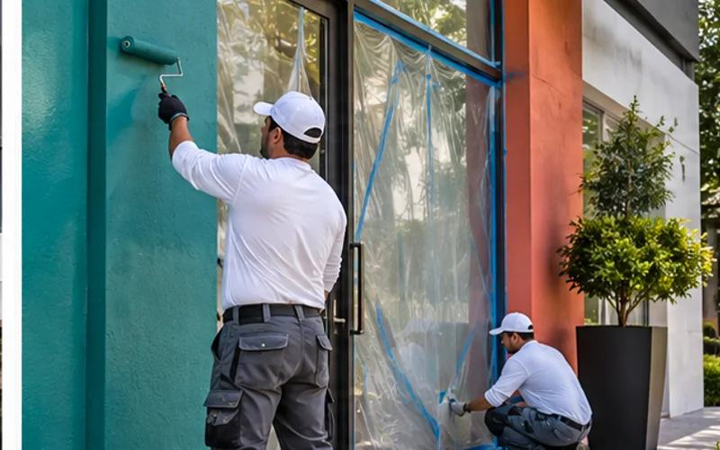 Imagen de referencia de pintura de negocios y locales comerciales para Zona 16: local comercial y fachada de negocio