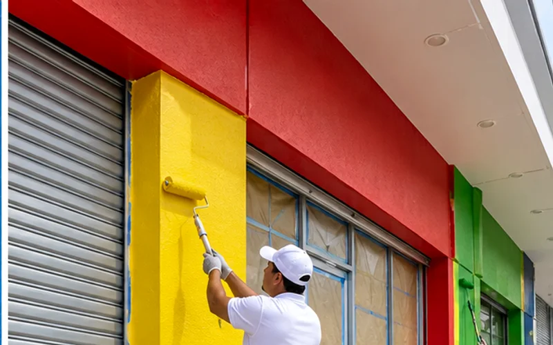 Imagen de referencia de pintura de negocios y locales comerciales para Zona 17: local comercial y fachada de negocio