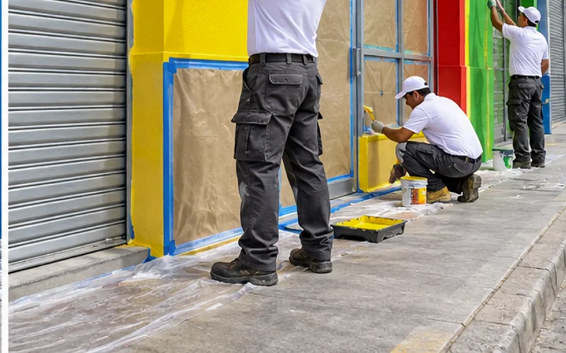 Imagen de referencia de pintura de negocios y locales comerciales para Zona 4: local comercial y fachada de negocio