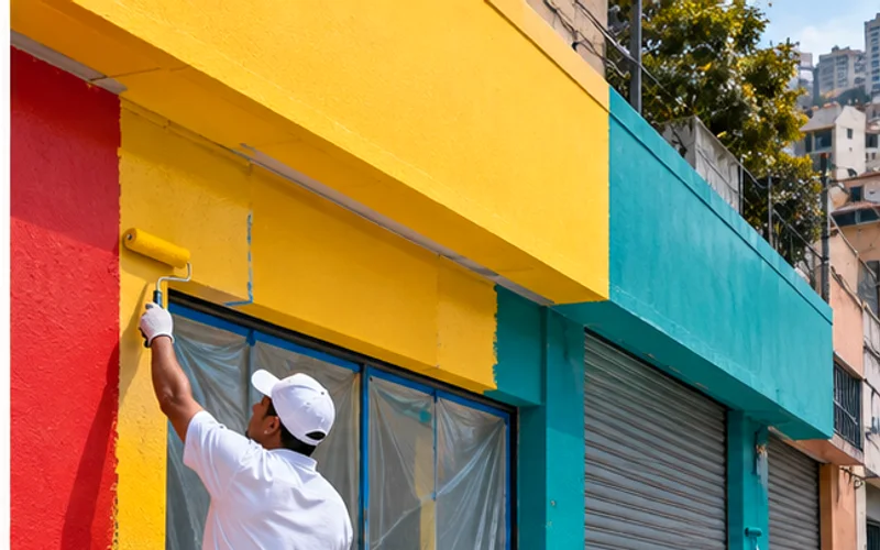 Imagen de referencia de pintura de negocios y locales comerciales para Zona 6: local comercial y fachada de negocio