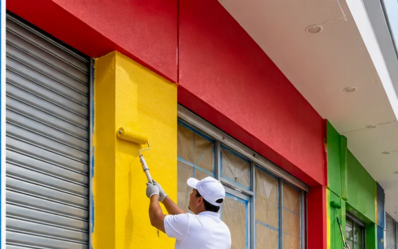 Imagen de referencia de pintura de negocios y locales comerciales para Zona 8: local comercial y fachada de negocio